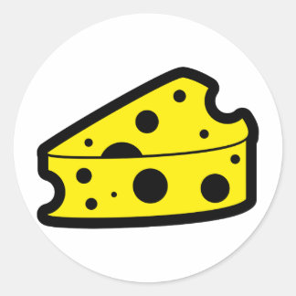 Cheese Icon Classic Round Sticker
