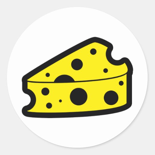 Cheese Icon Round Sticker | Zazzle