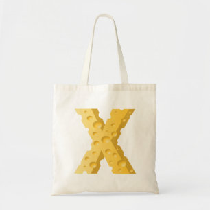 Cheese Letter X Typography Tote Bag