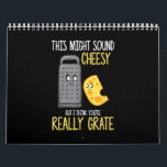 Cheese Lover Cute Food Pun Cheesy Party Costume Calendar<br><div class="desc">Cheese Lover Cute Food Pun Cheesy Party Costume</div>