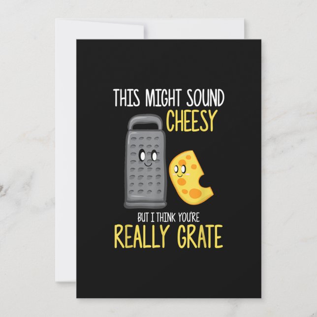 Cheese Lover Cute Food Pun Cheesy Party Costume Holiday Card (Front)