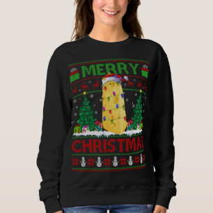 Cheese Lover Xmas Tree Ugly Santa Cheese Christmas Sweatshirt