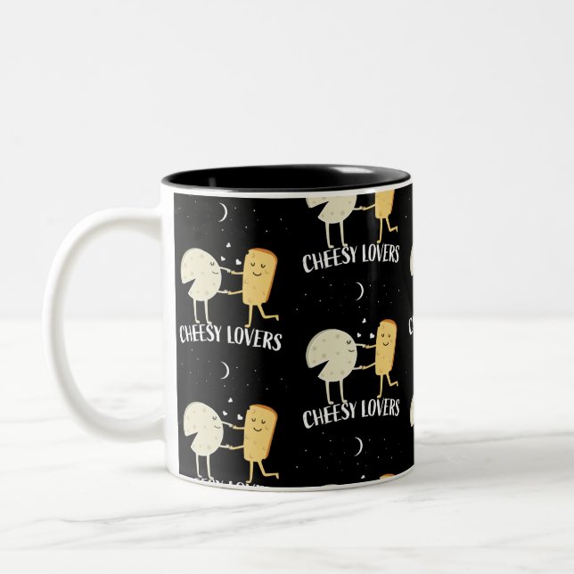 Cheese Lovers And Connoisseur  Two-Tone Coffee Mug (Left)