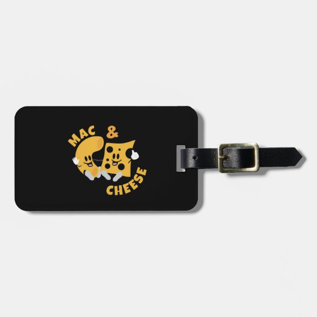 Cheese Mac & Cheese Funny Gift Idea Luggage Tag (Front Horizontal)
