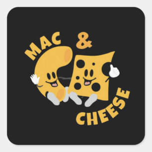 Cheese Mac & Cheese Funny Gift Idea Square Sticker