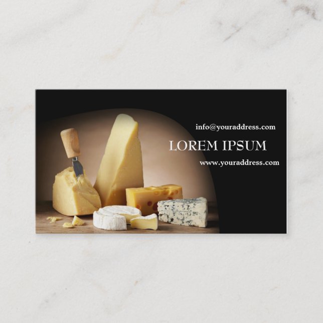 Cheese Manager Shop Sell Food Tasty French Business Card (Front)
