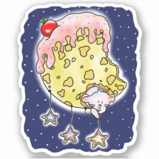 Cheese Moon & Mouse Hanging Sugar Cookie Stars |