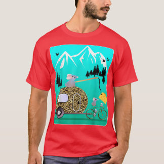 CHEESE MOTIVATION MICE CAMPER BIKE TOUR MOUNTAIN C T-Shirt