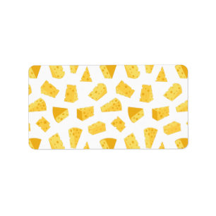Cheese Pattern Print Return Address Label