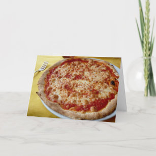 Cheese pizza greeting card