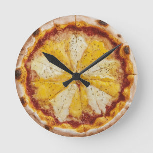 Cheese Pizza Round Clock