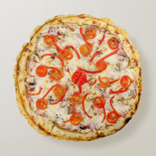Cheese Pizza Round Cushion