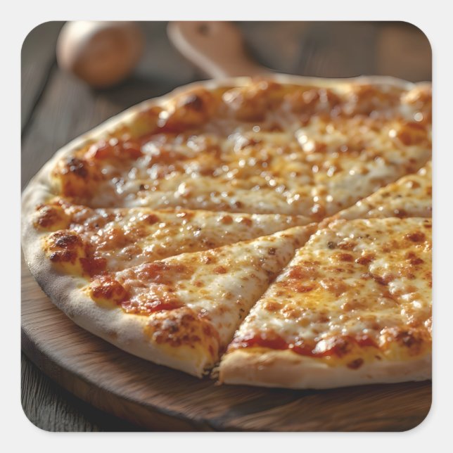 Cheese Pizza Square Sticker (Front)