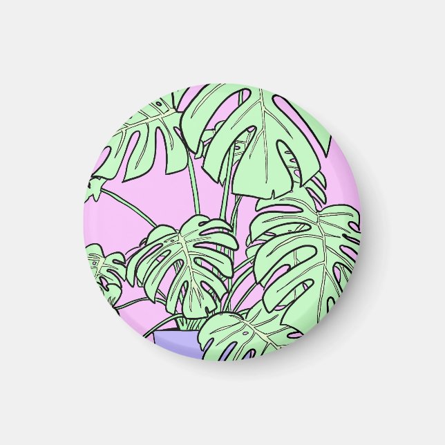 Cheese plant magnet, plant lover  magnet (Front)