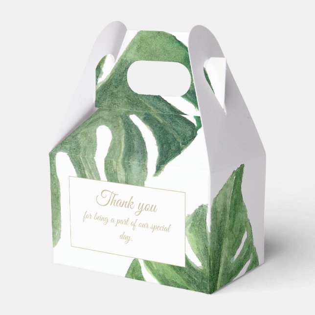 Cheese plant tropical Favour Box (Front Side)