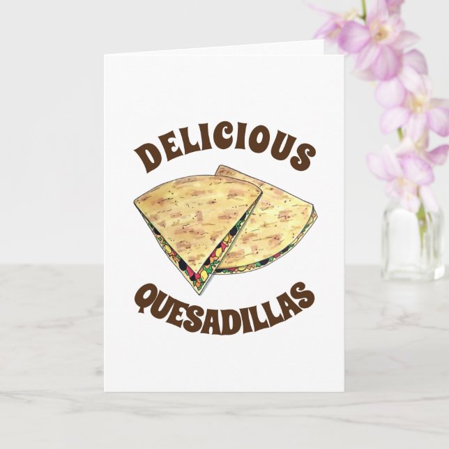 Cheese Quesadillas Mexican Food Appetizer Card (Orchid)