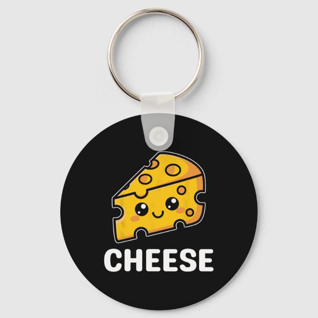 Cheese Slice Mac Macaroni Kawaii Halloween Costume Key Ring (Front)