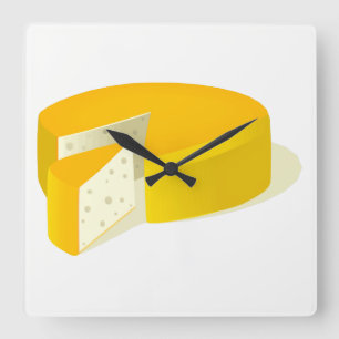 Cheese Square Wall Clock