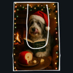 Cheese Tax Christmas gift bag Bearded Collie<br><div class="desc">Individually designed Christmas gift bag featuring a gorgeous Border Collie reading a book entitled 'Cheese Tax at Home Regulations 2025'.

We all know The Cheese Tax must be paid - rules are rules!</div>