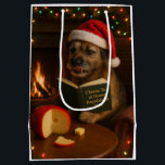 Cheese Tax Christmas gift bag - Border Terrier<br><div class="desc">Individually designed Christmas gift bag featuring a cute as a button Border Terrier reading a book entitled 'Cheese Tax at Home Regulations 2025'.

We all know The Cheese Tax must be paid - rules are rules!</div>