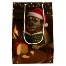 Cheese Tax Christmas gift bag - Border Terrier