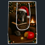 Cheese Tax Christmas gift bag - Great Dane<br><div class="desc">Individually designed Christmas gift bag featuring a beautiful Great Dane dog reading a book entitled 'Cheese Tax at Home Regulations 2025'.

We all know The Cheese Tax must be paid - rules are rules!</div>