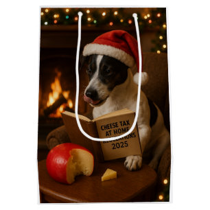 Cheese Tax Christmas gift bag - Jack Russell