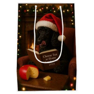 Cheese Tax Christmas gift bag - Poodle