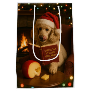 Cheese Tax Christmas gift bag - Poodle