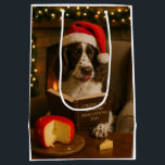 Cheese Tax Christmas gift bag - Springer Spaniel<br><div class="desc">Individually designed Christmas gift bag featuring an English Springer Spaniel reading a book entitled 'Cheese Tax at Home Regulations 2025'.

We all know The Cheese Tax must be paid - rules are rules!</div>
