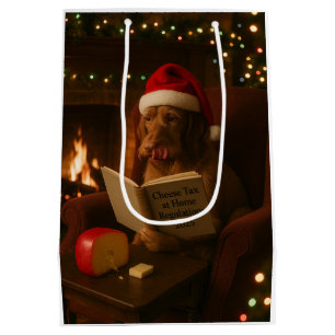 Cheese Tax Christmas gift bag Wire Haired Vizsla
