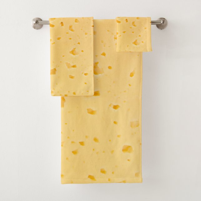 Cheese Texture Pattern Bath Towel Set (Insitu)