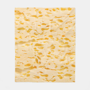Cheese texture with holes fleece blanket