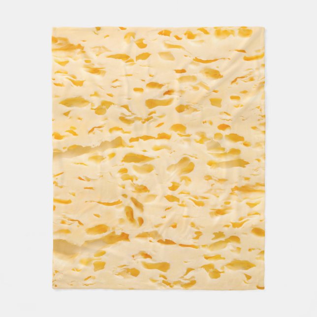 Cheese texture with holes fleece blanket (Front)