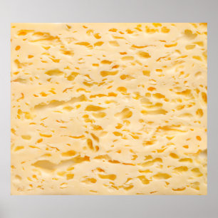 Cheese texture with holes poster