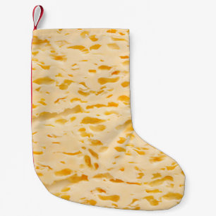 Cheese texture with holes small christmas stocking