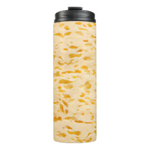 Cheese texture with holes thermal tumbler