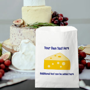 Cheese Triangle Swiss Style - 2 lines custom text Favour Bags