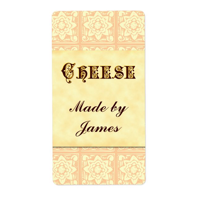 Cheese Vintage Art Custom Labels (Front)