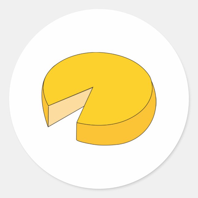 Cheese Wheel Classic Round Sticker (Front)