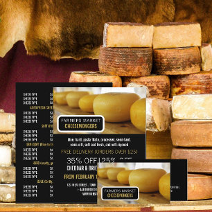 Cheese Wheels, Cheesemonger Advertising Flyer