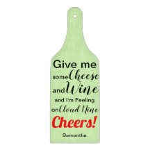 Cheese Wine Humour Green Glass