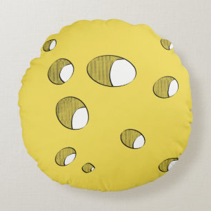 Cheese with holes round cushion