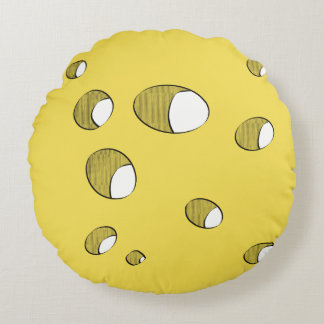 Cheese with holes round cushion