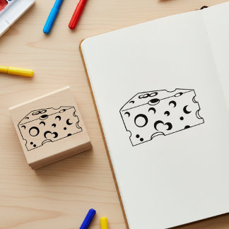 Cheese Wooden Art Stamp for Crafts