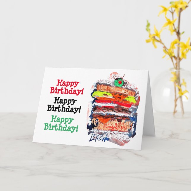 Cheeseburger #170229 card (Yellow Flower)