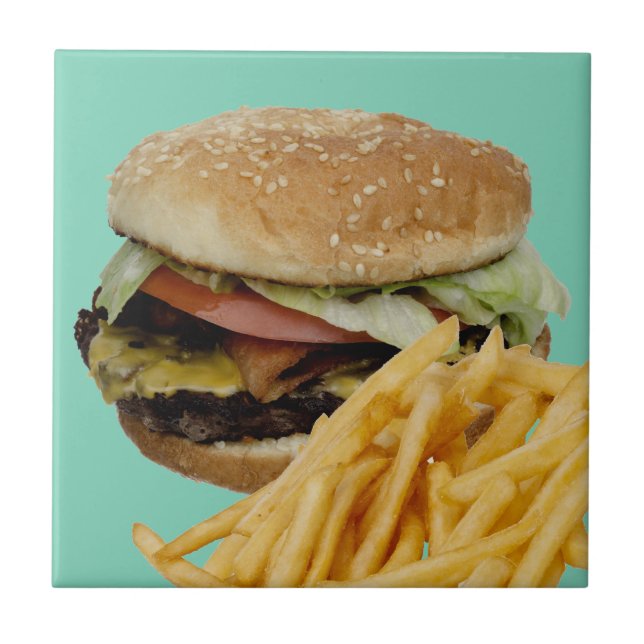 Cheeseburger and French Fries Tile (Front)
