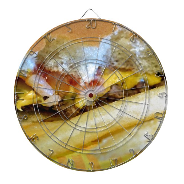 Cheeseburger and Fries Dartboard (Front)