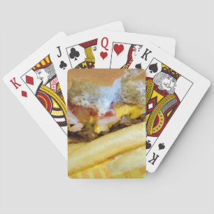 Cheeseburger and Fries Playing Cards