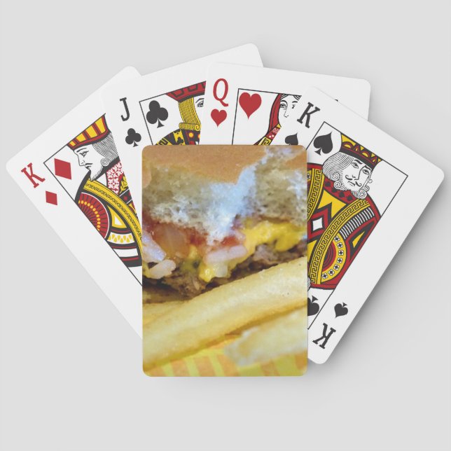 Cheeseburger and Fries Playing Cards (Back)